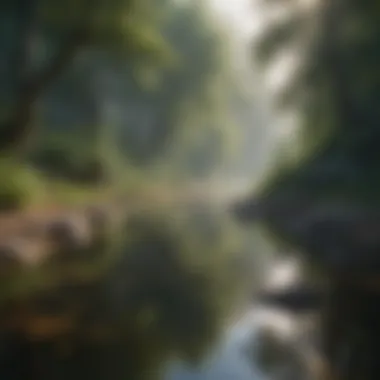 Serenity in Nature A serene landscape depicting tranquility and clarity
