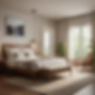 Restful Haven for Rejuvenation A cozy bedroom with calming decor for quality sleep