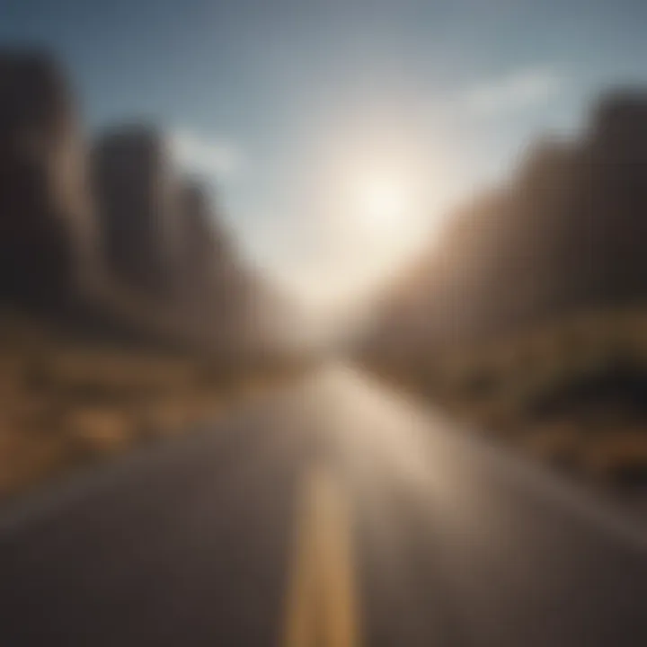An open road symbolizing new beginnings