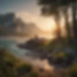 A serene landscape representing tranquility