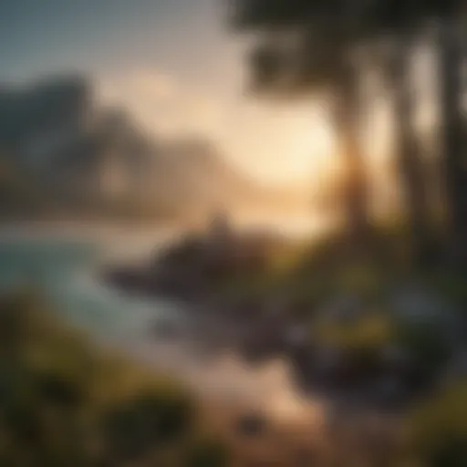 A serene landscape representing tranquility
