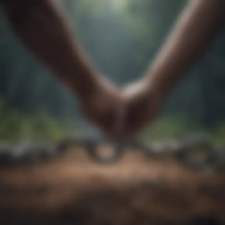 A broken chain symbolizing the release from grudges and emotional burdens