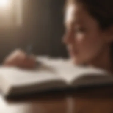The Power of Reflection and Mindfulness Close-up of a journal with thoughtful reflections