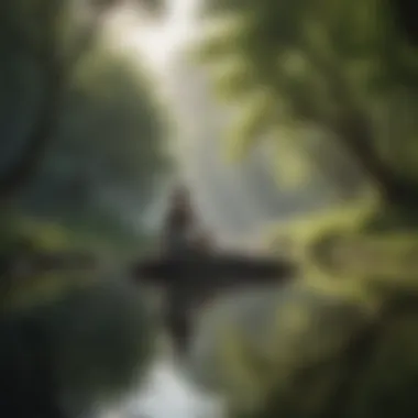 Embracing Serenity in Nature A tranquil landscape reflecting serenity and calmness