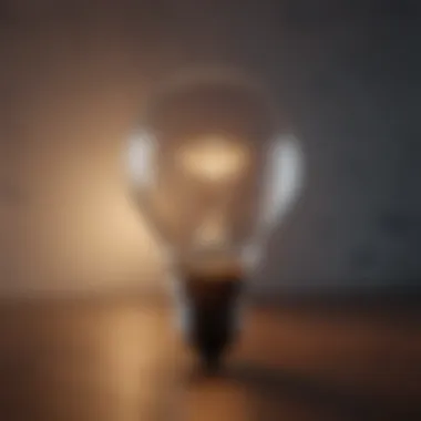 Illuminating Insights An abstract representation of a light bulb symbolizing ideas and inspiration