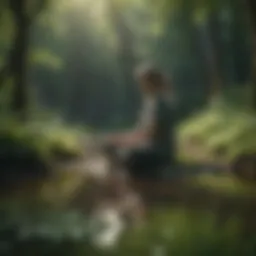 Tranquil nature scene promoting mindfulness