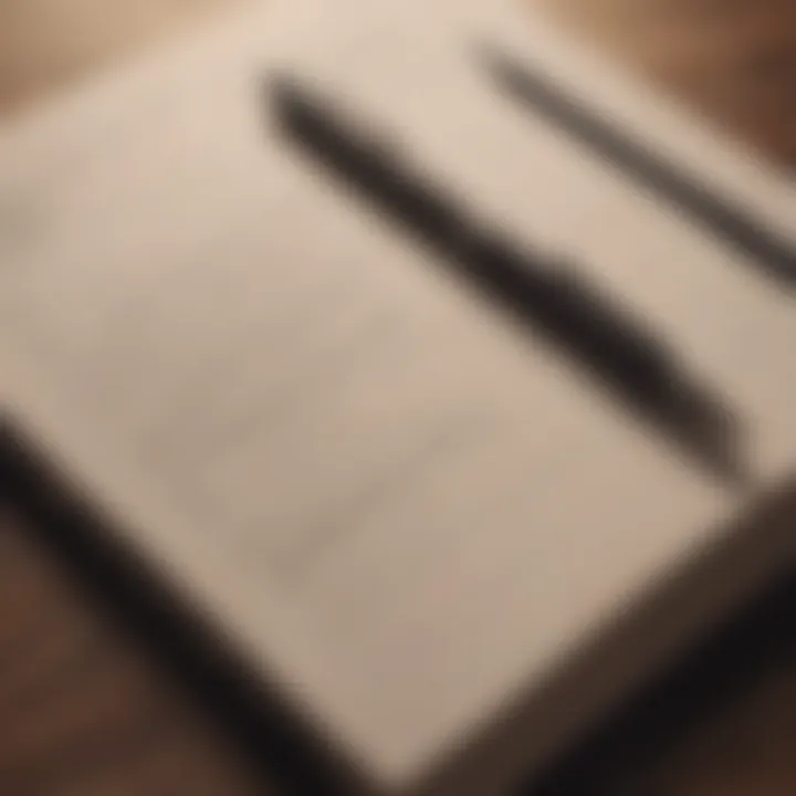 A close-up of a notebook and pen for journaling thoughts