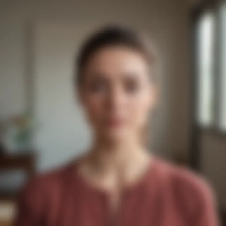 A person reflecting thoughtfully, illustrating self-assessment