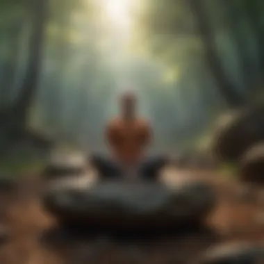 A peaceful scene illustrating mindfulness and meditation practices