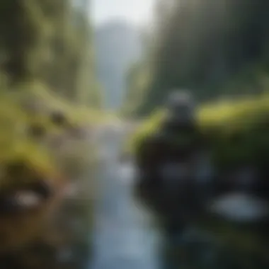 Finding Calm in Nature A serene landscape illustrating mindfulness