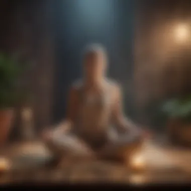 Mindfulness and Self-Care Journey A person meditating, symbolizing mindfulness and self-care