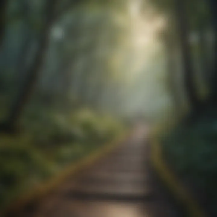 A winding path through a forest, illustrating the journey of self-discovery and exploration.