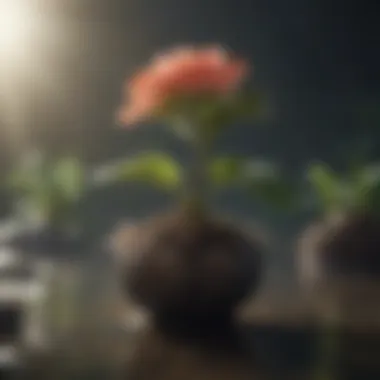 Personal Growth through Adversity A blossoming plant illustrating personal growth through adversity