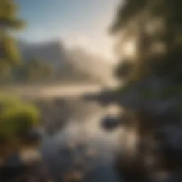 A serene landscape that promotes tranquility and peace