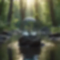A serene landscape reflecting tranquility amidst chaos