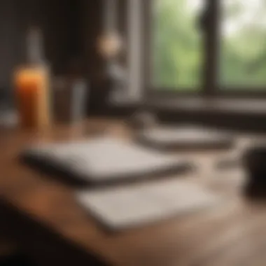 A journal and pen on a wooden table illustrating reflective practices.