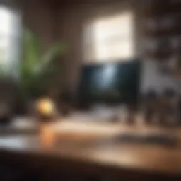 A serene workspace promoting mindfulness and focus