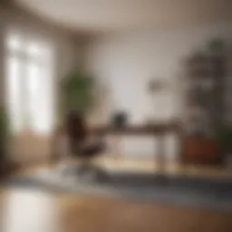 A serene office environment promoting calmness.