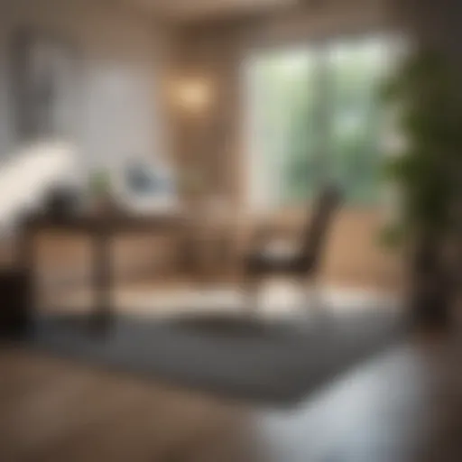 A serene workspace promoting tranquility