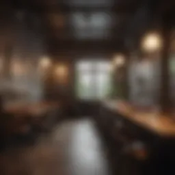 Charming cafe interior with inviting atmosphere