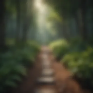 Choosing New Paths A path diverging in a lush forest representing choices