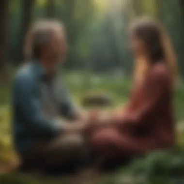 Cultivating Compassionate Connections A warm interaction showcasing compassion in relationships