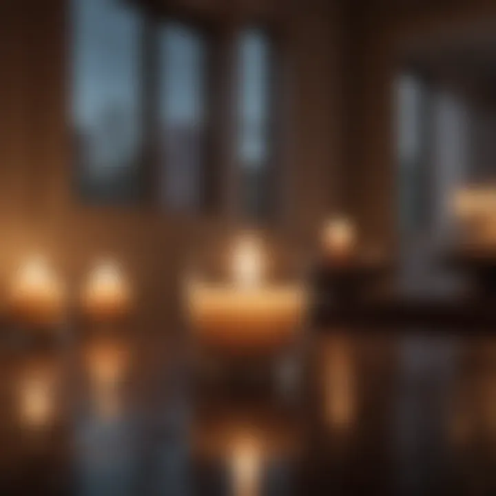 A candle-lit setting for evening reflection
