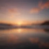 A serene sunset reflecting tranquility