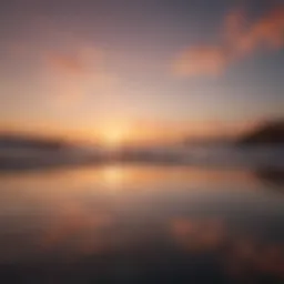 A serene sunset reflecting tranquility
