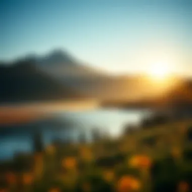 Serene landscape representing tranquility and mental clarity