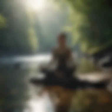 Meditative Moments: Embracing Stillness and Presence A peaceful moment of meditation with calming elements