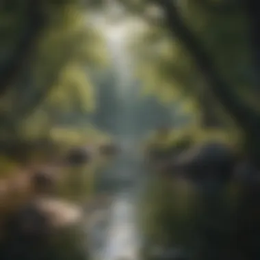 Finding Calm in Nature A serene landscape depicting tranquility