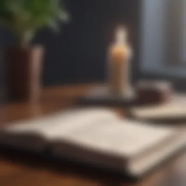 A close-up of a journal with motivational quotes, symbolizing personal growth