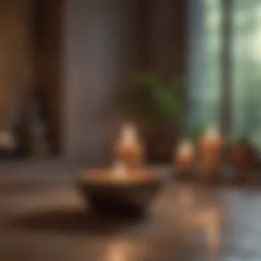 Sacred Space: Creating an Atmosphere for Mindfulness A serene meditation space with candles and soft light