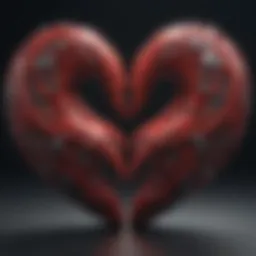 An abstract representation of love's complexity