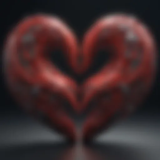 An abstract representation of love's complexity