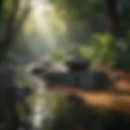 Serene landscape for meditation practice