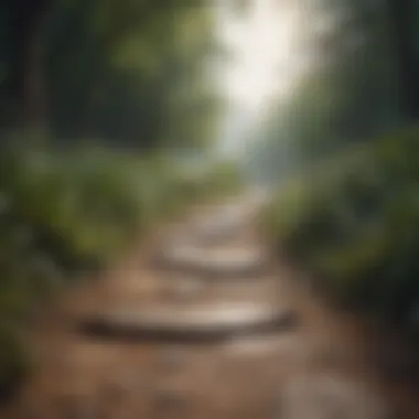 A peaceful nature scene with a winding path symbolizing the journey of self-discovery