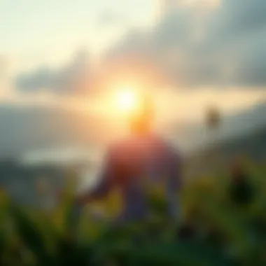 Embracing Mindfulness and Serenity Conceptual image of a person meditating in nature, embodying mindfulness and tranquility
