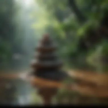 A serene environment ideal for meditation Tranquil setting for meditation