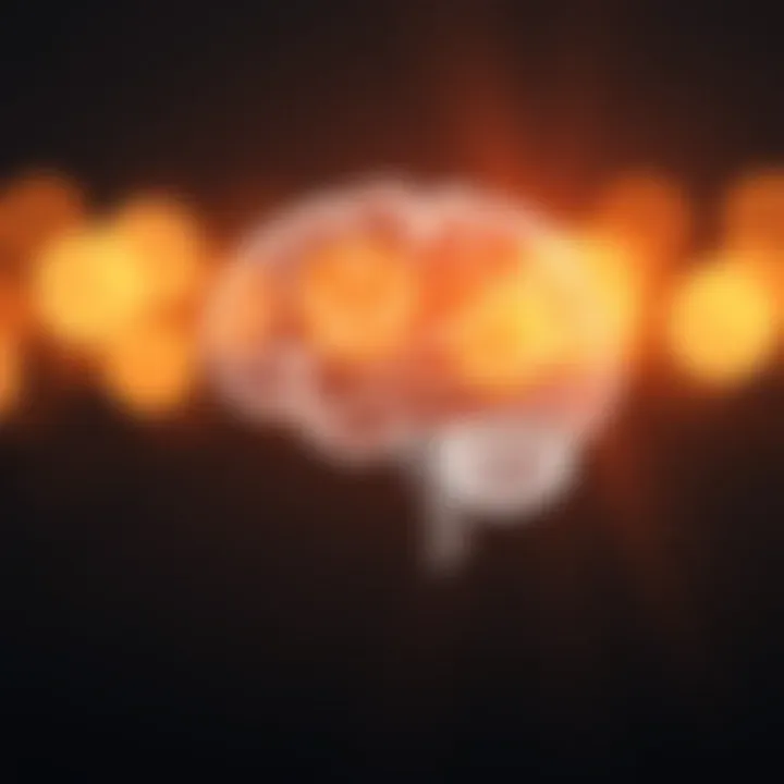 A brain illustration depicting cognitive strategies