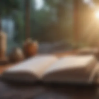 Reflection Journal for Gratitude A journal open to a fresh page, inviting reflections and gratitude.