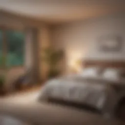 Calm bedroom environment promoting restful sleep