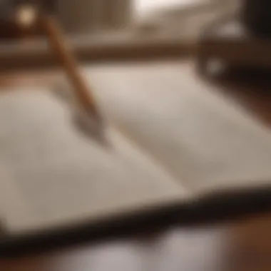 The Power of Reflection Open notebook and pencil for journaling thoughts