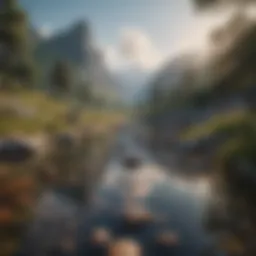 A serene landscape representing tranquility and joy