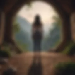 Conceptual illustration of self-discovery and personal growth