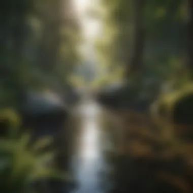 Mindfulness in Nature Serene landscape promoting mindfulness practices.