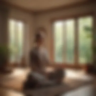 Cultivating Mindfulness at Home A tranquil meditation space with calming elements
