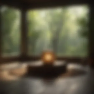 A Peaceful Retreat for Mindfulness Serene meditation space with natural light