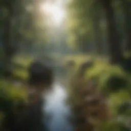 A serene landscape representing tranquility and joy